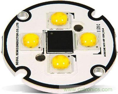Acrich2　ACLED在LED數量增加、亮度表現提升，可直接AC電源驅動，簡省驅動電路設計空間與成本