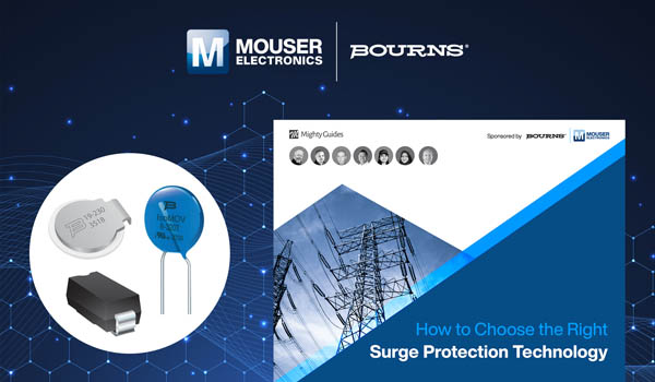 貿(mào)澤電子攜手Bourns推出全新電子書探討浪涌保護技術(shù)的設(shè)計挑戰(zhàn)