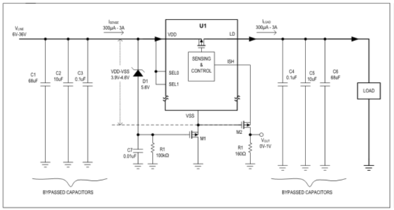 擴大40年期電源電壓范圍，從<300uA到3A無電阻電流檢測解決方案